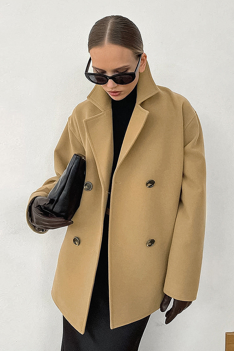 Autumn Winter European American Woolen Coat