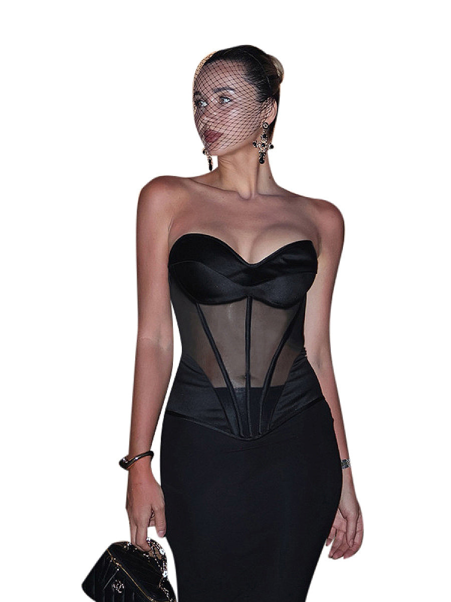 Chic Strapless Top with Bust Pads