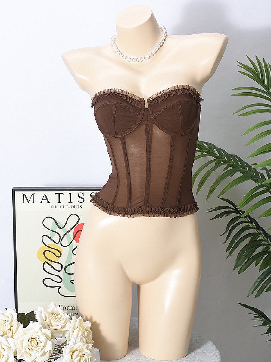 Lace Sexy French Style Sweetheart Top