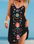 Trendy Floral Sleeveless Dress for Casual Wear