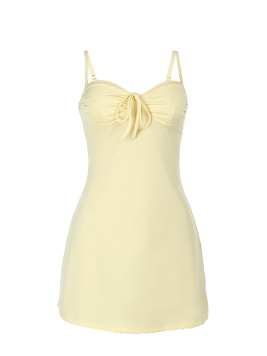 Summer A-Line Cami Dress with Tie Design