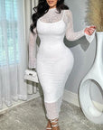 Summer Sexy Lace Long Sleeve Dress
