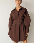 French Style A-Line Dress for Commuting