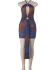 Sexy Backless Halter Mini Dress for Women