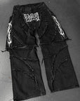 Vintage Patchwork Loose Denim Pants