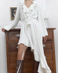 Chic Asymmetrical Ruffle Chiffon Dress