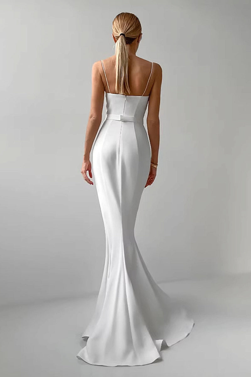 Elegant White Mermaid Dress for Women