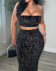 Trendy Women's Crop Top Dress Set