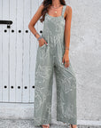 Summer Slimming Strap Jumpsuit with Floral Print