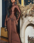 Elegant Long Sleeve Round Neck Dress