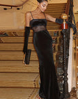 Chic Lace Velvet Dress for Women