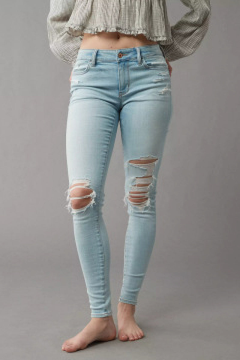Women's Slim Fit Stretchy Ripped Jeans