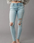 Women's Slim Fit Stretchy Ripped Jeans