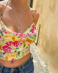 Colorful Sexy Printed Top for Summer Beach