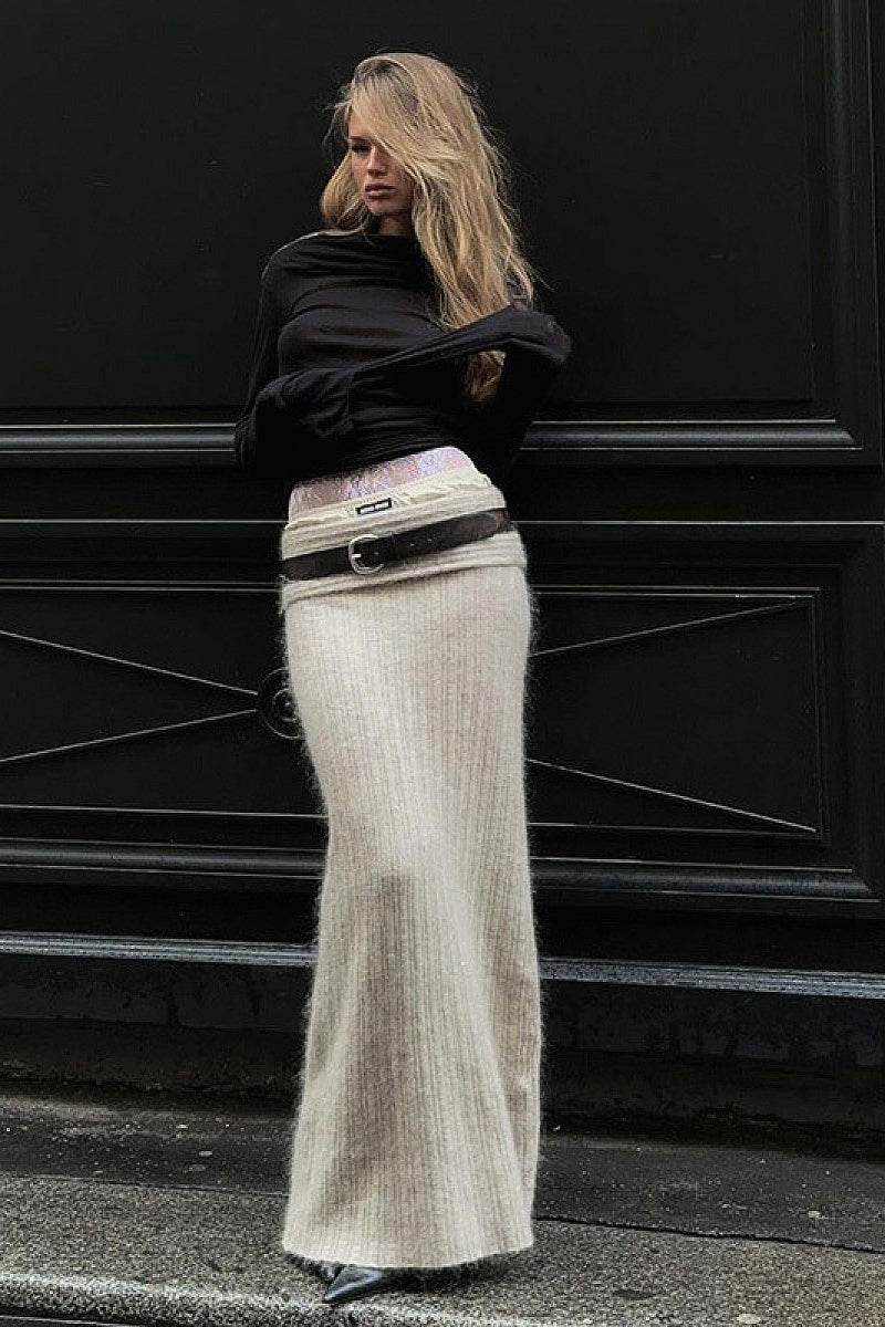 Knit Long Sleeve Bodycon Maxi Dress