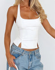 Trendy Halter Neck Slim Fit Tank Top