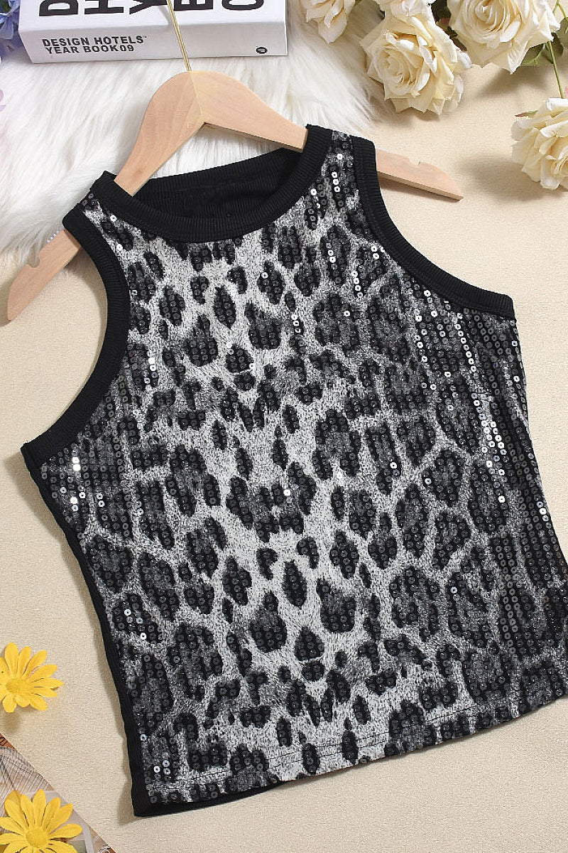 Summer Women's Sexy Crop Top with Leopard Print