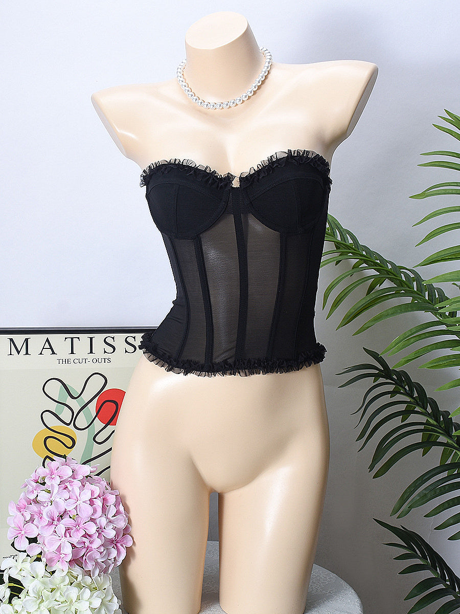 Lace Sexy French Style Sweetheart Top