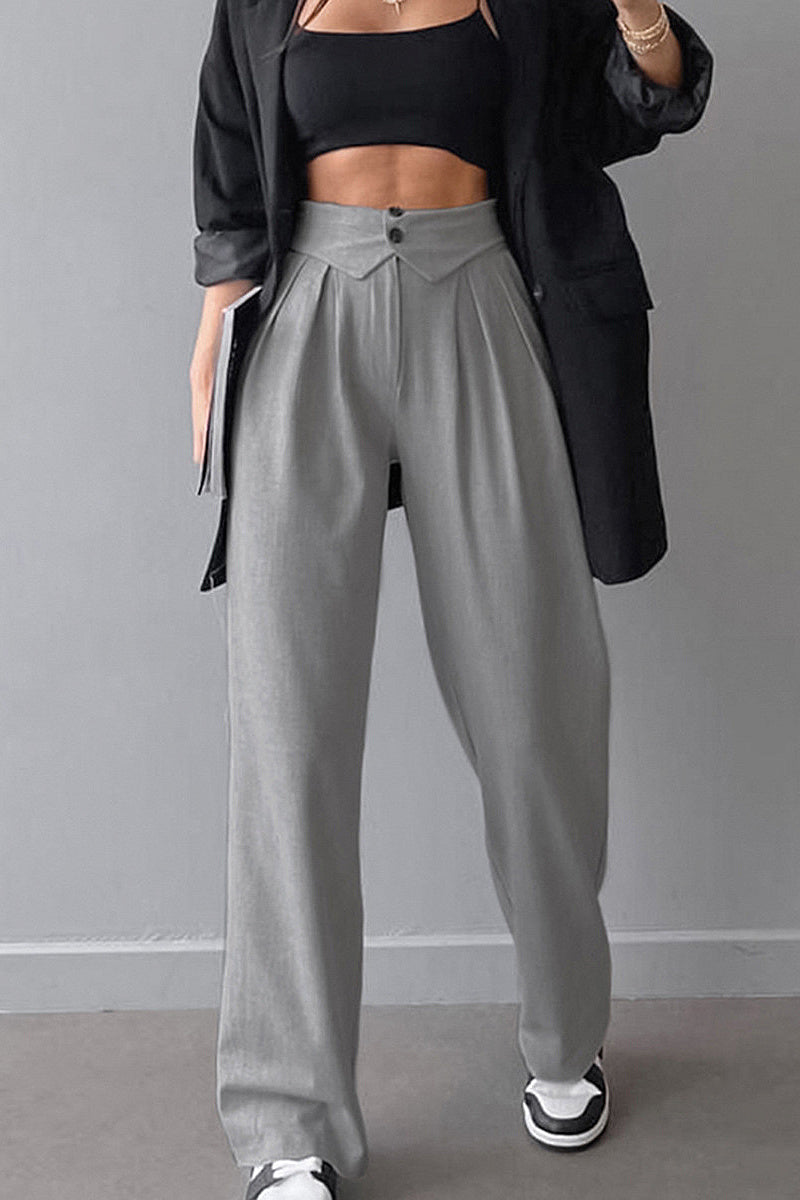 Rive Pleated Wide-Leg Trousers
