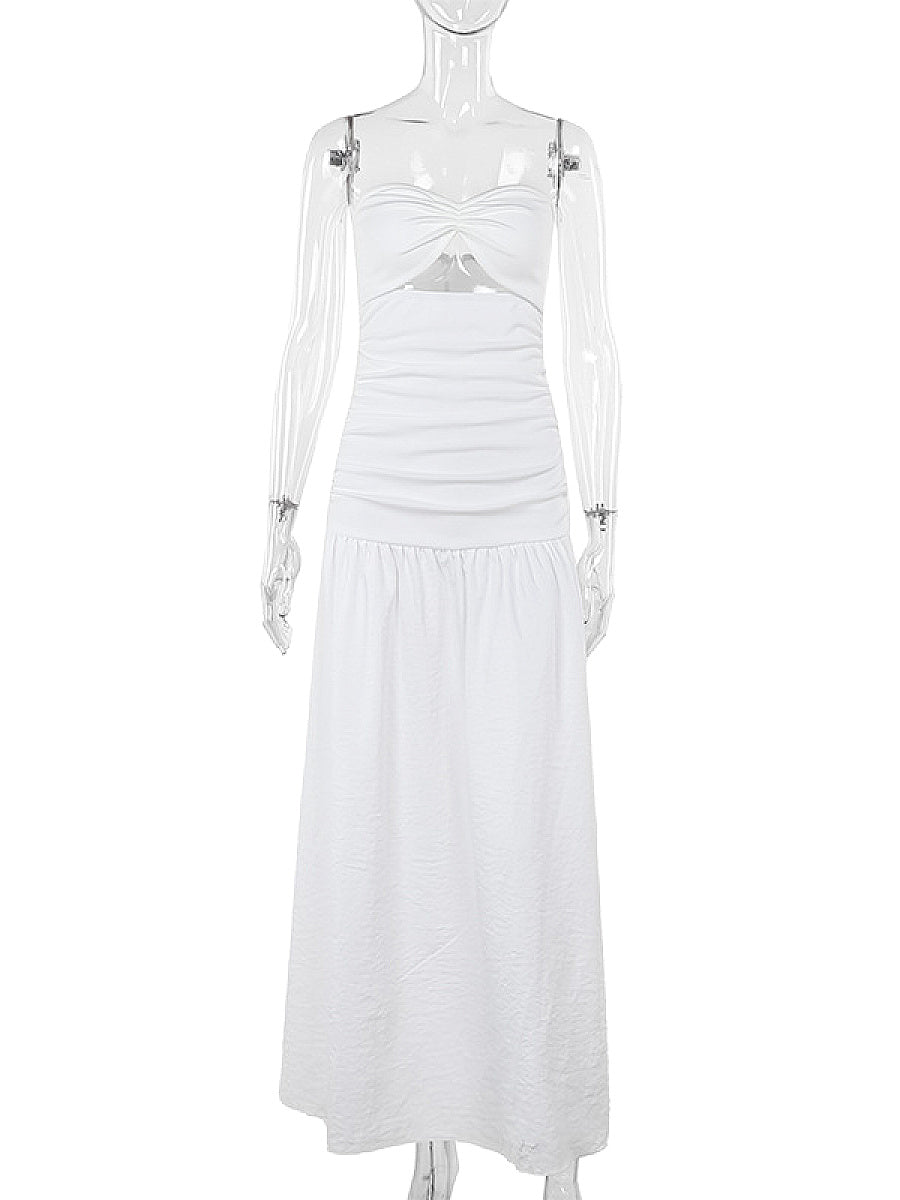 Summer European and American Strapless Beach Dress