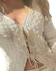 Trendy Tie-Back Long Sleeve Top for Women