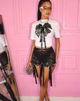 3D Butterfly Print Loose Top and Shorts Set