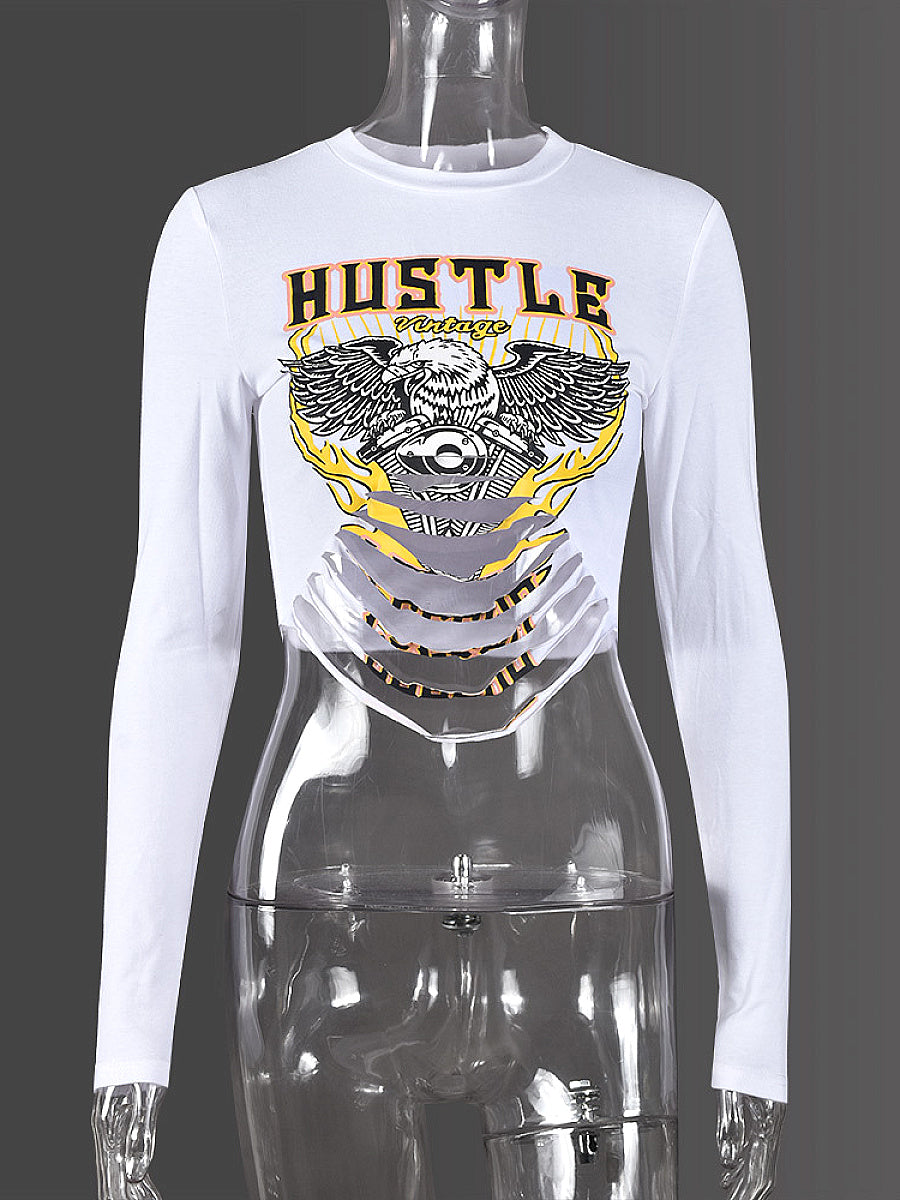 Stylish Cropped Long Sleeve T-Shirt for Women
