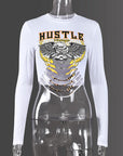 Stylish Cropped Long Sleeve T-Shirt for Women