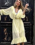 Elegant Chiffon Ruffle Dress for Women