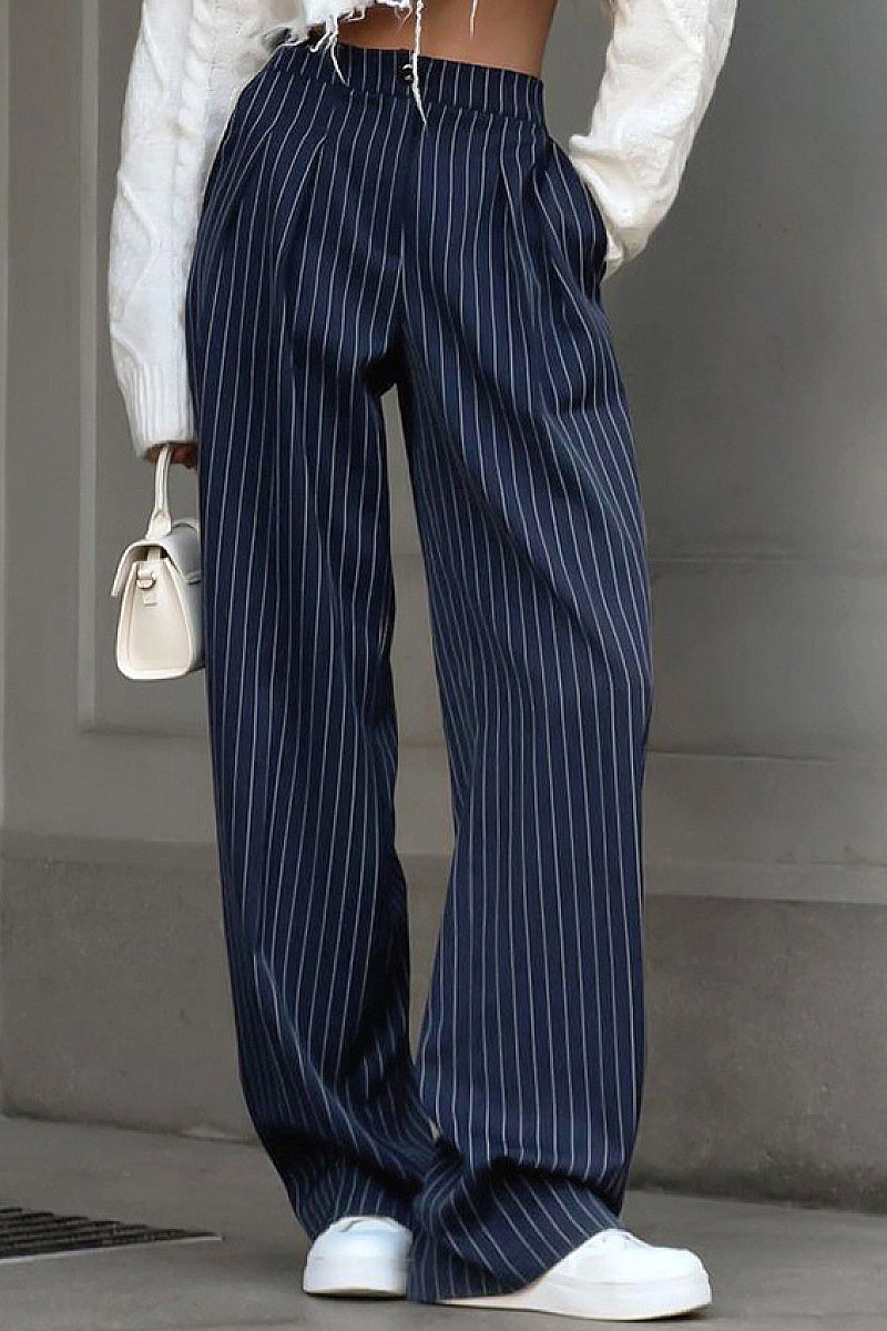High Waist Straight Leg Wide Leg Pants for Women