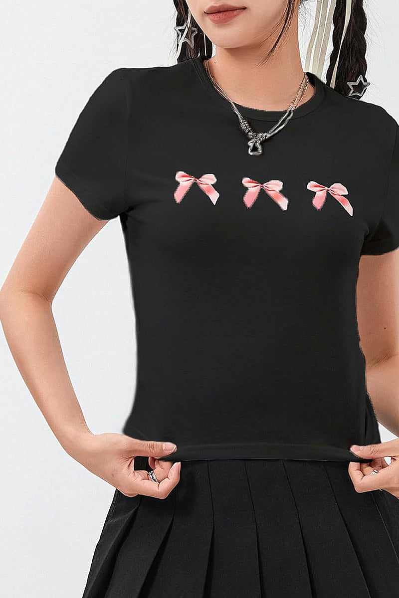 Trendy Summer T-Shirt with High Waist Pants