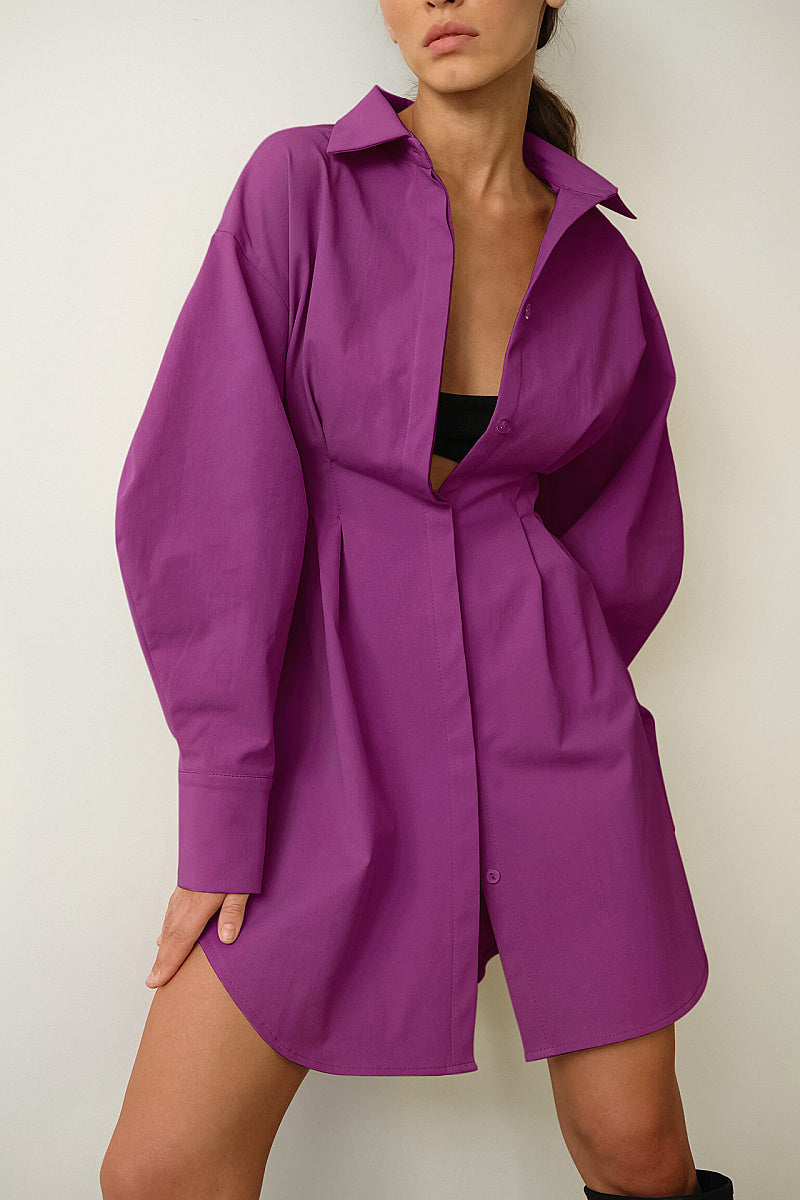 French Style A-Line Dress for Commuting