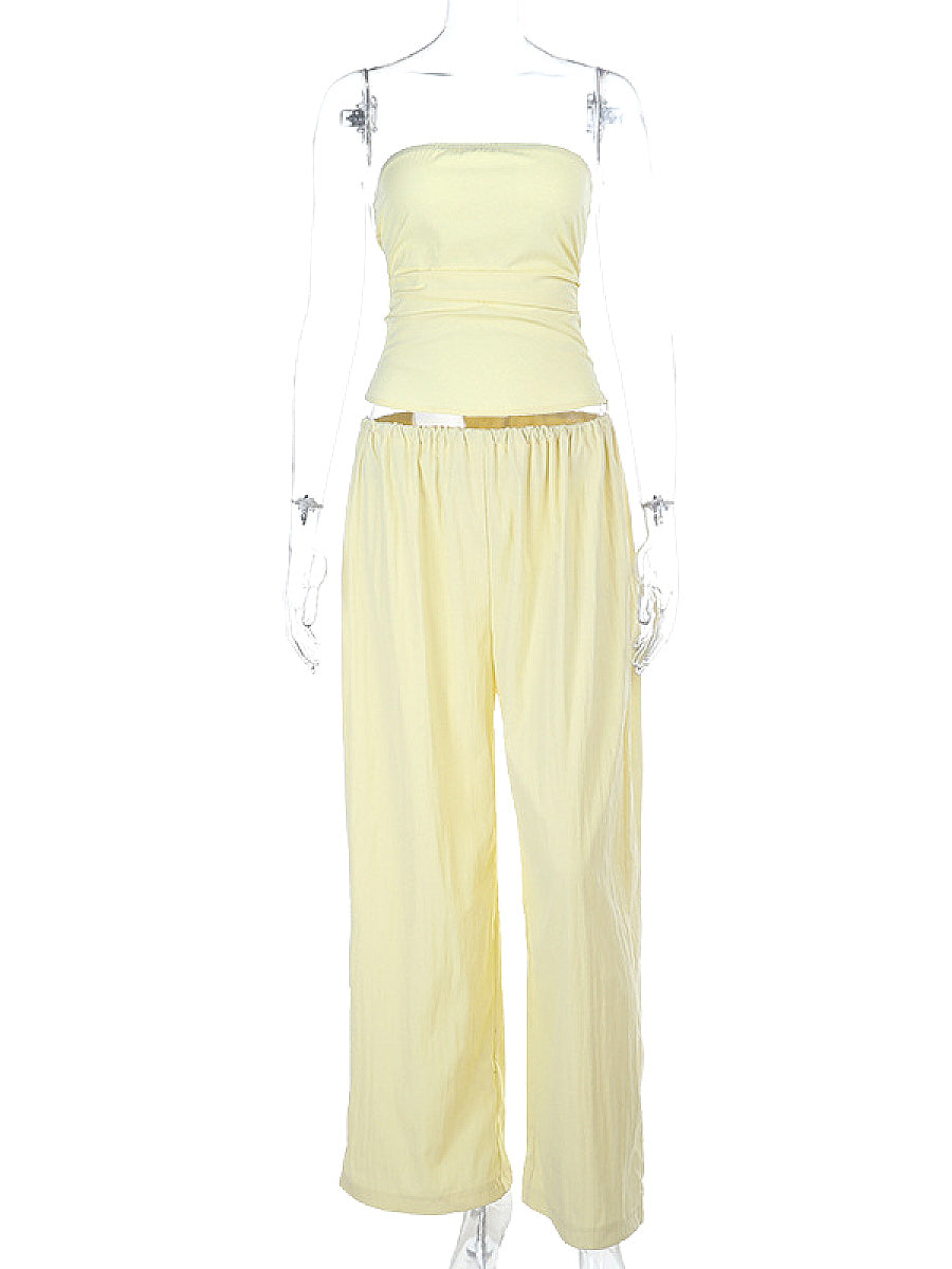 Casual Summer Pants Set with Sleeveless Top
