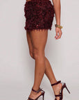 Sexy Low Waist Sequin Mini Skirt for Women