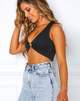 Summer Women's Sleeveless V-Neck Top
