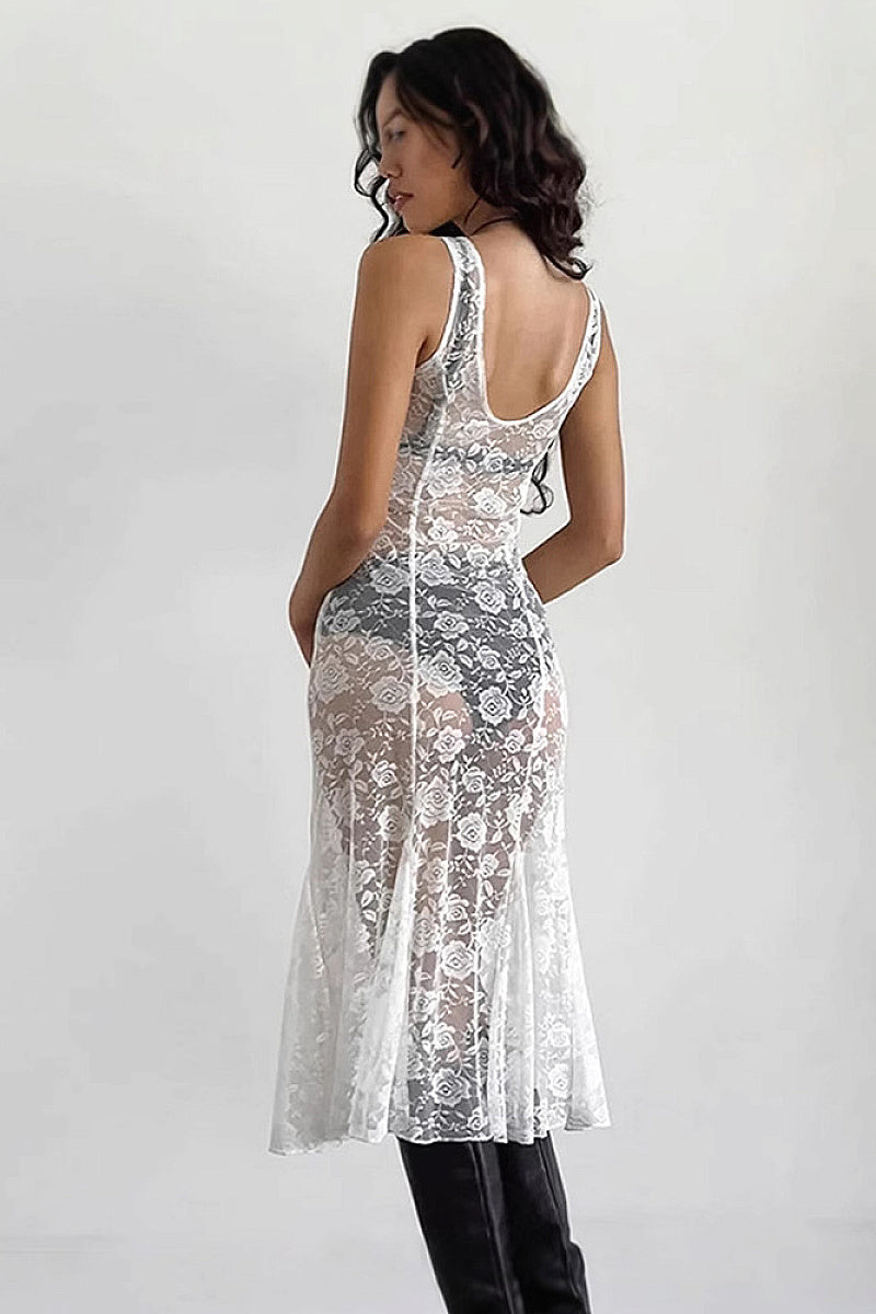 Summer White Lace Dress for Women