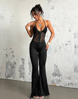 Summer New Sexy Lace Halter Jumpsuit