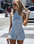 Summer Sexy Backless Top and Shorts Set