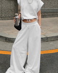 Chic Sleeveless Top and Wide Leg Pants Set