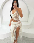 Spring Summer Women's Color Block Off Shoulder Dress