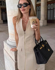 Spring Casual V-Neck Bodycon Dress for Women