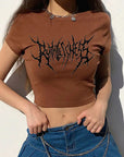 Trendy Short Sleeve Crop Top for Women