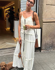 Elegant A-Line Chiffon Dress with V-Neck