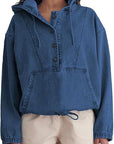 Fashionable Women's Denim Hoodie Jacket