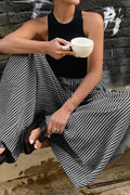 Black and Gray Striped