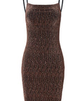 Sexy Backless Knitted Dress with Rhinestones