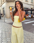 Casual Summer Pants Set with Sleeveless Top