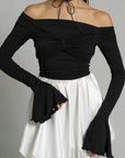 Sexy Off-Shoulder Long Sleeve T-Shirt