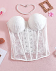 Sexy Embroidered Fishbone Bustier for Women