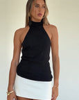 French Style Halter Neck Slim Fit Top